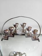 Eierdopjes Set jugendstil met Zoutvaatjes, Antiek en Kunst, Antiek | Goud en Zilver, Ophalen of Verzenden