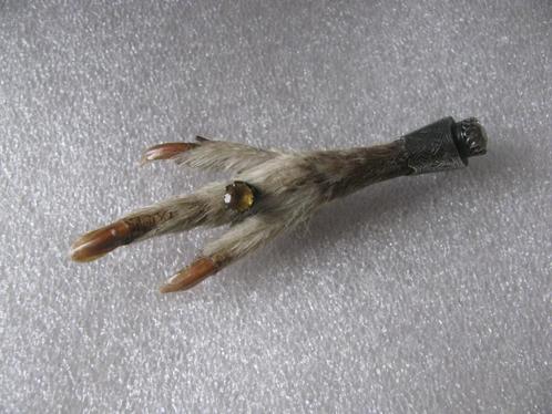 Oude Schotse Kiltspeld / Broche Citrien Steen - Korhoen Poot, Antiek en Kunst, Curiosa en Brocante, Verzenden