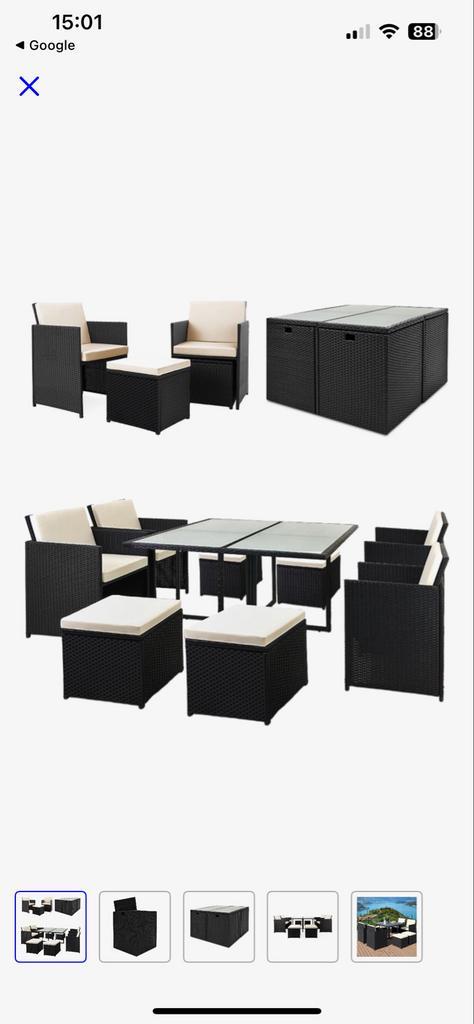 Polyrattan Tuinstoelen - Zonder Tafel, Tuin en Terras, Tuinsets en Loungesets, Gebruikt, Tuinset, Wicker, 4 zitplaatsen, Stoel