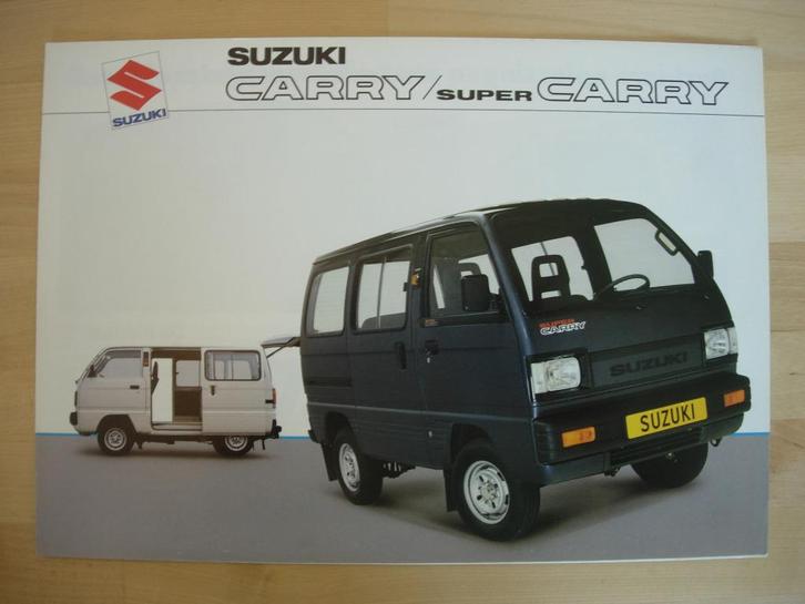 Suzuki Carry / Super Carry Brochure 1987 Bestelwagen Pick-up, Boeken, Auto's | Folders en Tijdschriften, Zo goed als nieuw, Overige merken