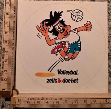 Vintage sport sticker Volleybal zelfs ik doe het strip  beschikbaar voor biedingen