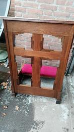 Eiken gebedsbank / knielbank met kruis – kerkmeubel, Antiek en Kunst, Ophalen