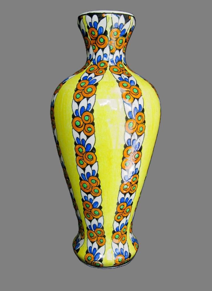 Art deco Boch Keramis D874 Charles Catteau vaas, Antiek en Kunst, Antiek | Vazen, Ophalen