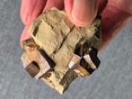 Prachtige limoniet xx in kleischalie uit omgeving Hannover, Ophalen of Verzenden, Mineraal