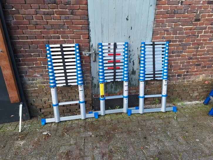 telescoop ladder, Doe-het-zelf en Verbouw, Steigers, Nieuw, Ophalen