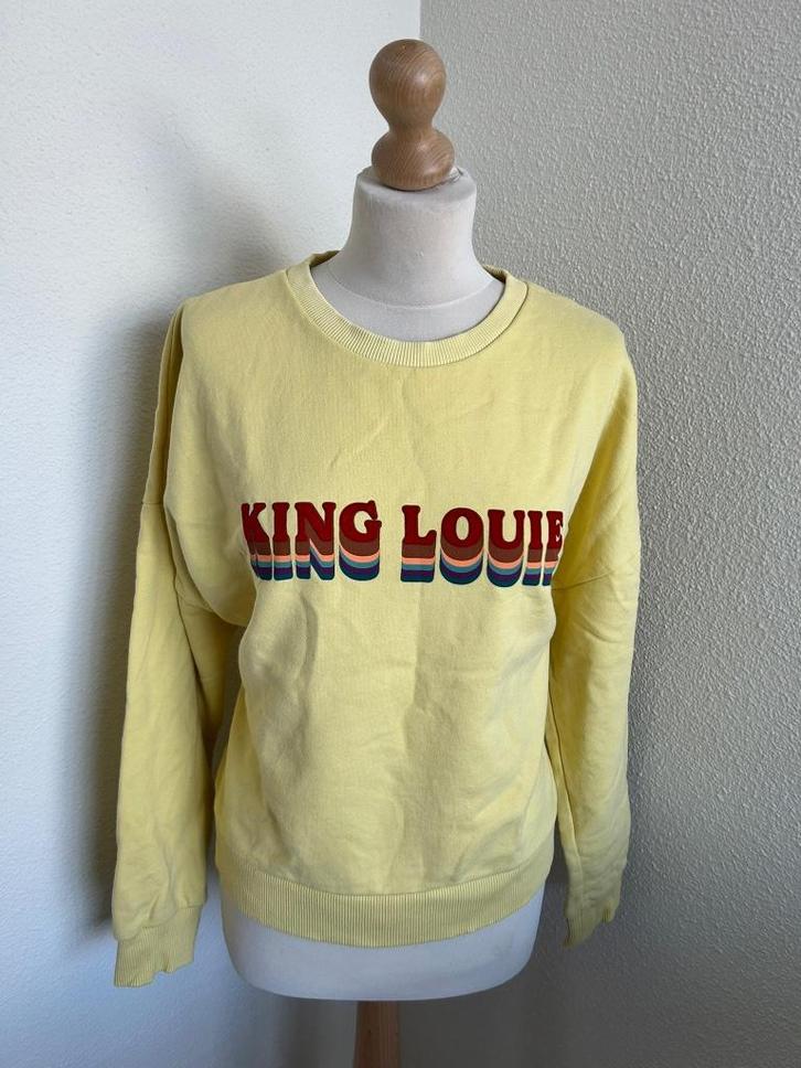 King Louie maat L Valentina peachy sweater 2602, Kleding | Dames, Truien en Vesten, Zo goed als nieuw, Maat 42/44 (L), Geel, Ophalen of Verzenden
