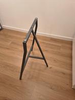 Ikea LERBERG schraag - grijze metalen tafelpoot, Ophalen, Zo goed als nieuw, Metaal, Tafelpoot