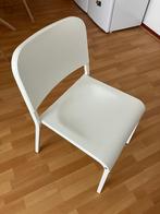 6 witte Ikea Melltorp stapelbare eetkamerstoelen, Huis en Inrichting, Stoelen, Ophalen, Wit, Zo goed als nieuw, Modern/design