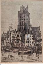 Dordrecht Dom Pentekening, Antiek en Kunst, Kunst | Etsen en Gravures, Ophalen