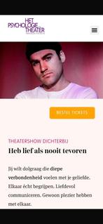 2 kaartjes voor psychologie in het theater “Dichterbij”, Twee personen, Februari