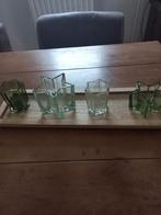 Houten plank met windlichten, Gebruikt, Groen, Ophalen of Verzenden, Hout