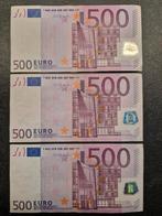 3x 500euro Draghi letter N, Ophalen of Verzenden, 500 euro, Los biljet