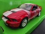 Ford Mustang Shelby Cobra GT 500 Schaal 1:24, Auto, Nieuw, Ophalen of Verzenden, Welly