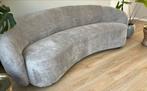 Hippe moderne ronde 3 zits bank beige/ taupe grijs Barbados, Ophalen, 75 tot 100 cm, Rond, Stof