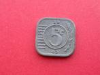 5 cent 1943, Postzegels en Munten, Munten | Nederland, Ophalen of Verzenden, Koningin Wilhelmina, 5 cent, Losse munt