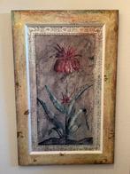 Bloem schilderij met lijst, Ophalen of Verzenden