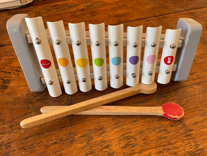 Janod Xylofoon - Muziek Speelgoed, Kinderen en Baby's, Speelgoed | Educatief en Creatief, Gebruikt, Knutselen, Ontdekken, Ophalen of Verzenden