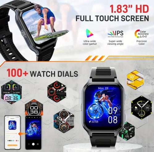 Smartwatch Outdoor, Sieraden, Tassen en Uiterlijk, Smartwatches, Nieuw, Android, Zwart, Afstand, Calorieverbanding, Conditie, GPS