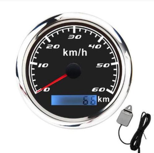 Snelheids meter 85 mm, 12/24 volt. Met GPS ontvanger er bij., Watersport en Boten, Navigatiemiddelen en Scheepselektronica, Kabel of Apparatuur