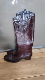 Leren laarzen.  De hak is 4cm. Maat 39, Ophalen of Verzenden, Bruin, Hoge laarzen