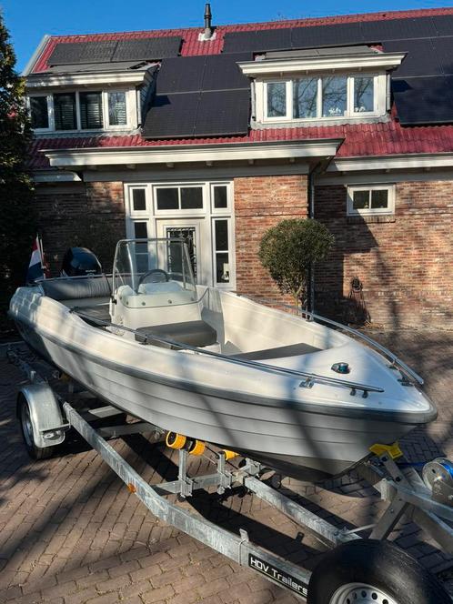 Degelijke Terhi Bigfun + 60pk Suzuki 4 takt. Powertrim kusse, Watersport en Boten, Vis- en Consoleboten, 3 tot 6 meter, Benzine
