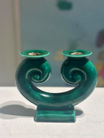 Vintage Groene Kandelaar beschikbaar voor biedingen