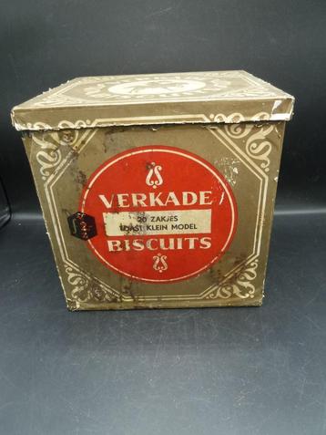Antiek winkelblik Verkade biscuits Zaandam beschikbaar voor biedingen