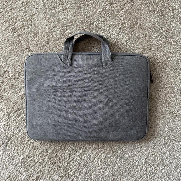 Laptoptas 15.4 inch met handvat en opbergvak - Licht Grijs, Computers en Software, Laptoptassen, Zo goed als nieuw, Aktetas, 15 inch