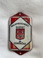 Nacht veiligheidsdienst emaille plaatje. Haarlem. Antiek, Ophalen of Verzenden