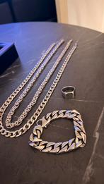 2x RVS ketting (316) 1rvs ring (maat 20) 1 rvs armand (20cm), Sieraden, Tassen en Uiterlijk, Kettingen, Ophalen of Verzenden, Zo goed als nieuw