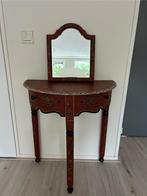 Leuk vintage Hindeloopen kaptafeltje! Met spiegel en lades, Huis en Inrichting, Ophalen, Minder dan 150 cm, Minder dan 100 cm