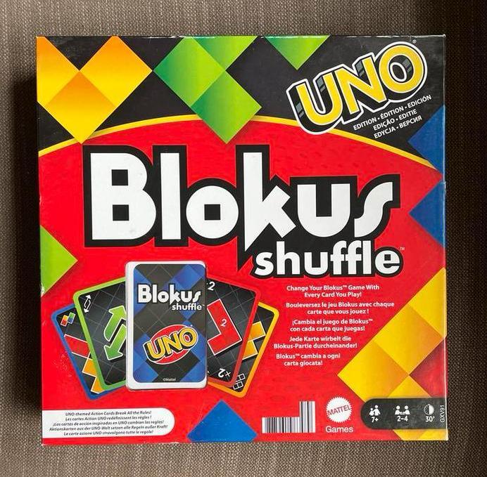 Blokus Shuffle Bordspel - uit 2021, Hobby en Vrije tijd, Gezelschapsspellen | Bordspellen, Zo goed als nieuw, Een of twee spelers