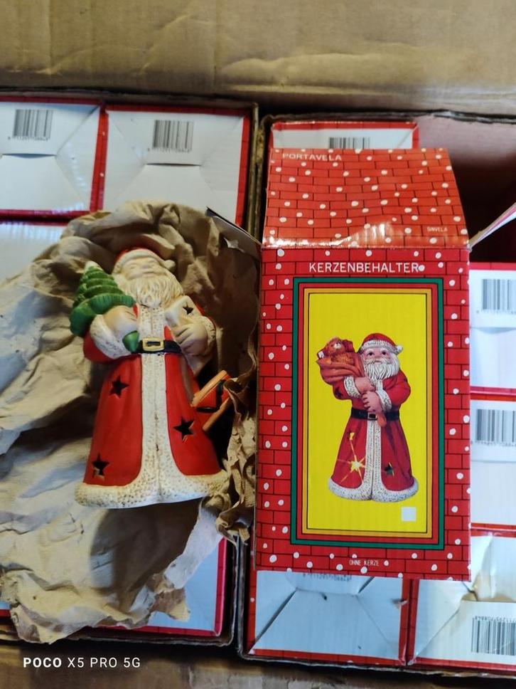 Partij nieuwe porseleinen kerstmannen licht houders 48 stuks, Diversen, Kerst, Zo goed als nieuw, Ophalen of Verzenden