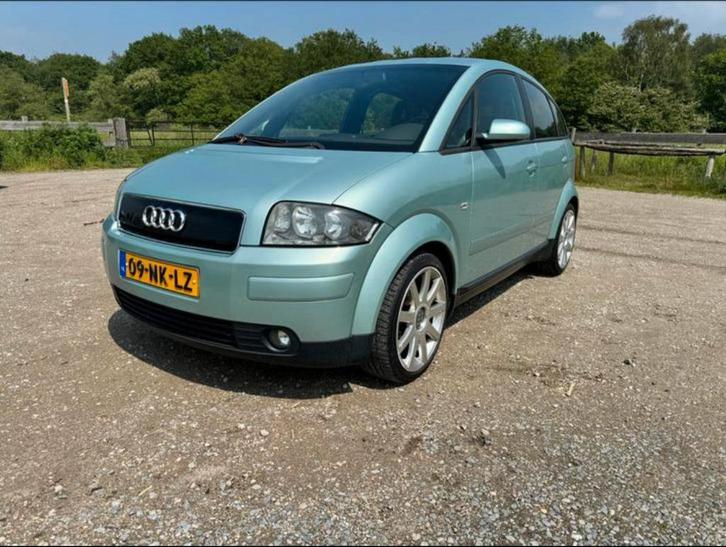 Audi A2 1.4 55KW 2003 Groen, Auto's, Audi, Bedrijf, A2, Airbags, Airconditioning, Alarm, Centrale vergrendeling, Elektrische achterklep