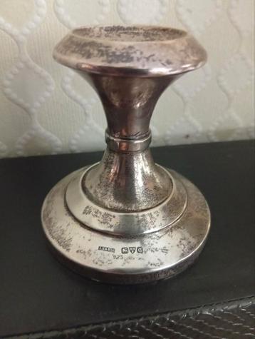 Zilveren Kandelaarvoet - S.B.&S.LTD 925 uit Engeland  beschikbaar voor biedingen