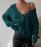 Groene leuke trui vest maat, Kleding | Dames, Verzenden, Zo goed als nieuw, Groen