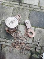 Antieke ketting takel, Doe-het-zelf en Verbouw, Lieren en Takels, Ophalen, Gebruikt