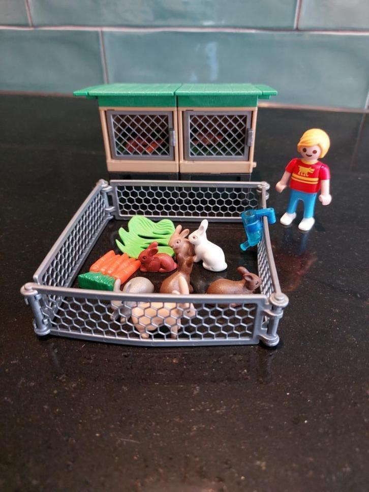 Playmobil - 6140 - Country konijnenhok met ren, Kinderen en Baby's, Speelgoed | Playmobil, Zo goed als nieuw, Complete set, Ophalen