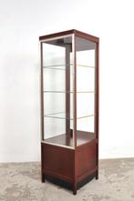 Vintage winkelvitrine vitrine rondom glas eiken jaren 40, Huis en Inrichting, Kasten | Vitrinekasten, Ophalen of Verzenden, Gebruikt