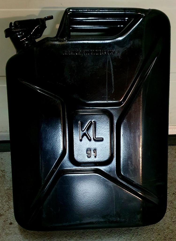 Originele zwarte Landmacht Brandstof KL Jerrycan Noodpakket, Verzenden, Landmacht, Nederland, Overige typen