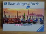 Ravensburger panorama puzzel 1000 stukjes gondels in Venezië, Ophalen of Verzenden, 500 t/m 1500 stukjes, Gebruikt, Legpuzzel
