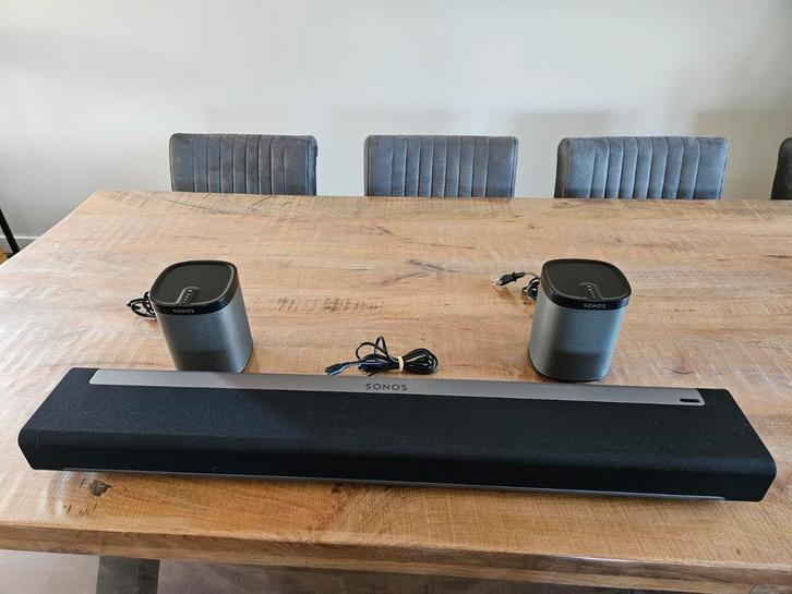 Sonos set van  Playbar met 2x Play 1, Audio, Tv en Foto, Home Cinema-sets, Gebruikt, Overige spelers, Soundbar, 70 watt of meer