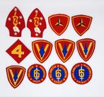 US WWII Marine Corps Division patches, Verzamelen, Ophalen of Verzenden, Marine, Amerika, Embleem of Badge