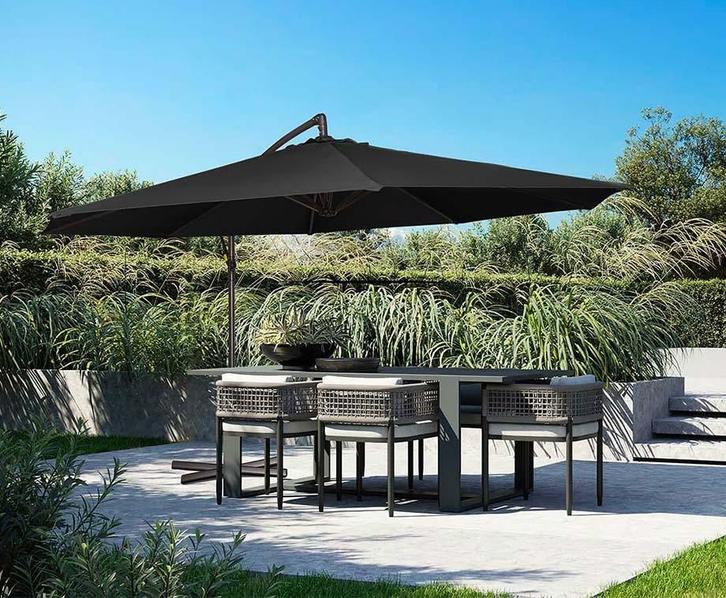 Sevva Zweefparasol 3 Meter taupe, Tuin en Terras, Parasols, Zo goed als nieuw, Zweefparasol, 2 tot 3 meter, Ophalen