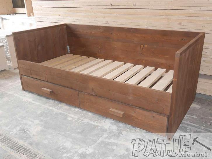 nieuw leuke stevige kajuit bed steigerhout, Kinderen en Baby's, Kinderkamer | Bedden, Nieuw, 180 cm of meer, 85 tot 100 cm, Lattenbodem