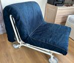 Eenpersoons slaapbank slaapfauteuil Ikea, 80 cm, Blauw, Eenpersoons, Zo goed als nieuw