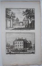 Oegstgeest 1738. Oud Poelgeest. Twee prenten, Ophalen of Verzenden