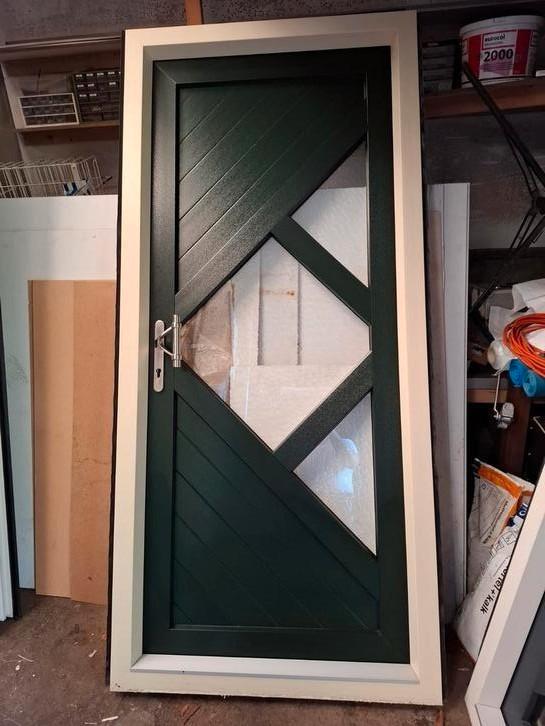 Kunstof voordeur, Doe-het-zelf en Verbouw, Kozijnen en Schuifpuien, Zo goed als nieuw, Deurkozijn, Kunststof, 150 tot 225 cm, 75 tot 150 cm