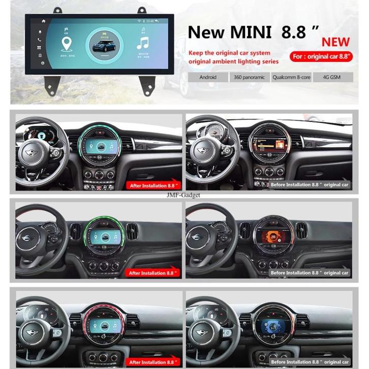 Mini F54 F55 F56 F60 Android 13 CarPlay Navigatie Scherm, Auto diversen, Auto-accessoires, Nieuw, Ophalen