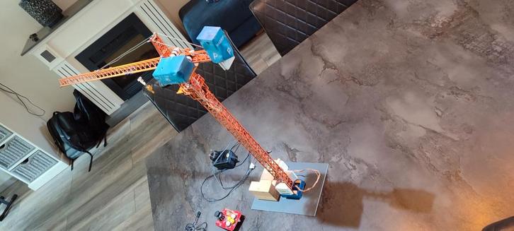 Leuke rc toren kraan, Hobby en Vrije tijd, Modeltreinen | H0, Gebruikt, Brug, Tunnel of Gebouw, Gelijkstroom, Overige merken, Ophalen